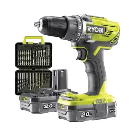 ryobi-wiertarko-wkretarka-18-v-2x2-0ah-zestaw-wiertel-i-bitow-60-szt