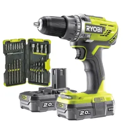 ryobi-wiertarko-wkretarka-18-v-2x2-0ah-zestaw-wiertel-i-bitow-30-szt