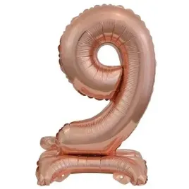 balon-foliowy-mini-cyfra-9-na-stojaku-rozowe-zloto
