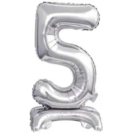 balon-foliowy-mini-cyfra-5-na-stojaku-srebrna