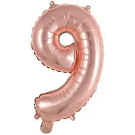 balon-foliowy-mini-cyfra-9-rozowe-zloto-30x40cm
