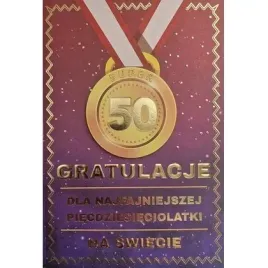 karnet-urodziny-50-medal-damskie