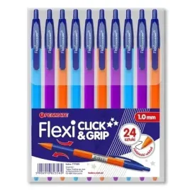 dlugopis-flexi-clickandgrip-mix-niebieski-24szt-penmate