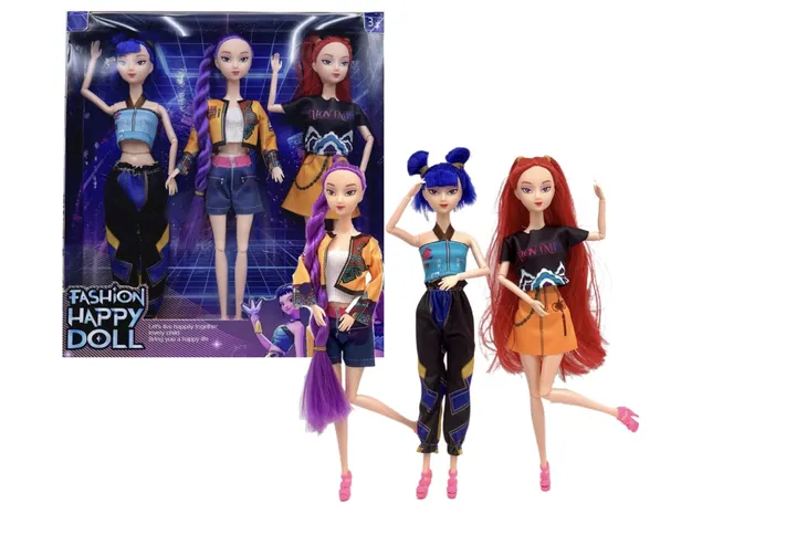 KPop Demon Hunters Figurka Zestaw Lalka Zabawka 3szt 30cm Muzyką Prezent