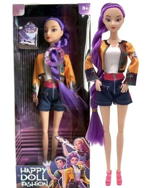 KPop Demon Hunters LALKA Prezent Rumi Mira i Zoey 30cm Ruchomość z Muzyką