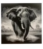 obraz-3d-elephant-hueforge-slon-szkic-pla-stan-nowy