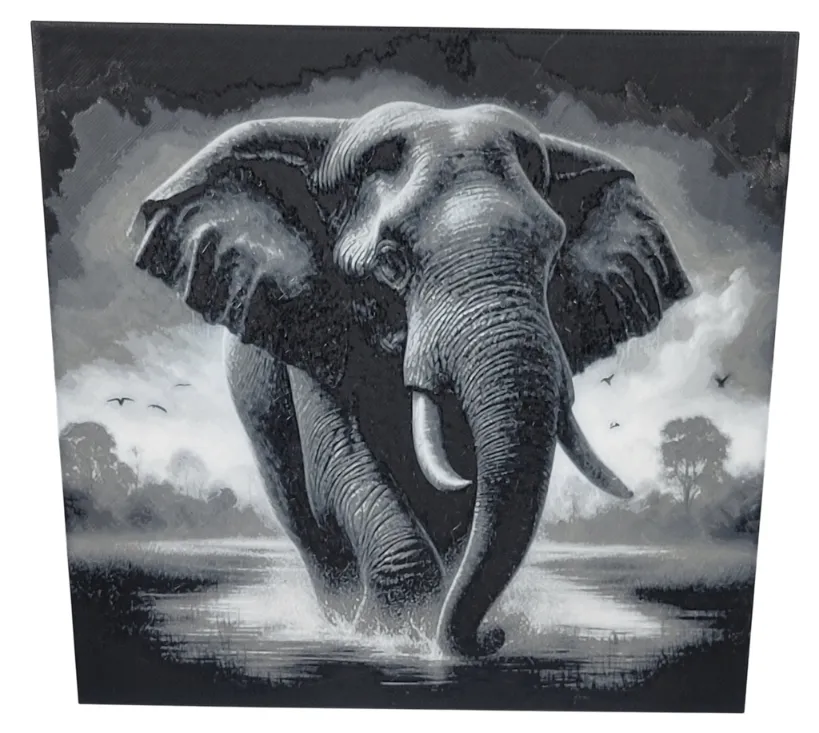 obraz-3d-elephant-hueforge-slon-szkic-pla-stan-nowy