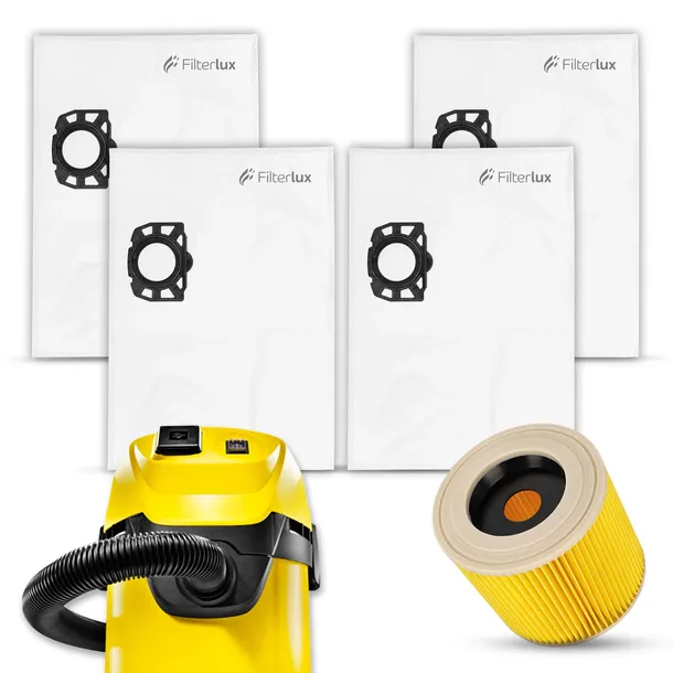 Worki do odkurzacza Kärcher WD3 WD2 SE4001 4 szt filtr powietrza KFI357
