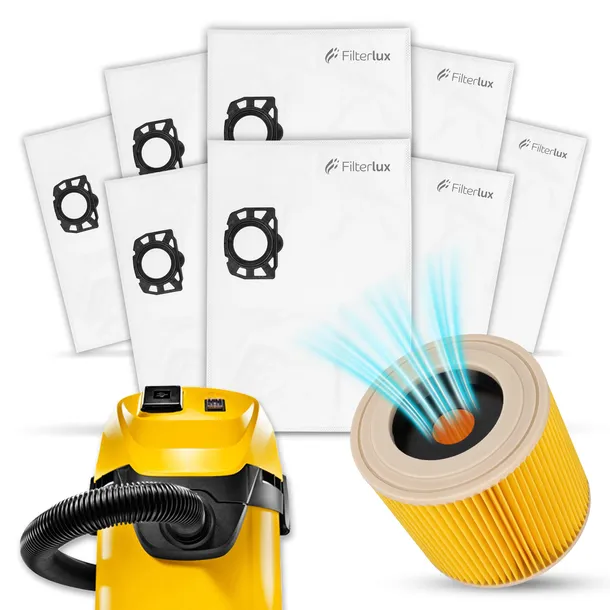 Worki do odkurzacza Karcher WD3 8 szt filtr powietrza KFI 357 V17 SE 4001