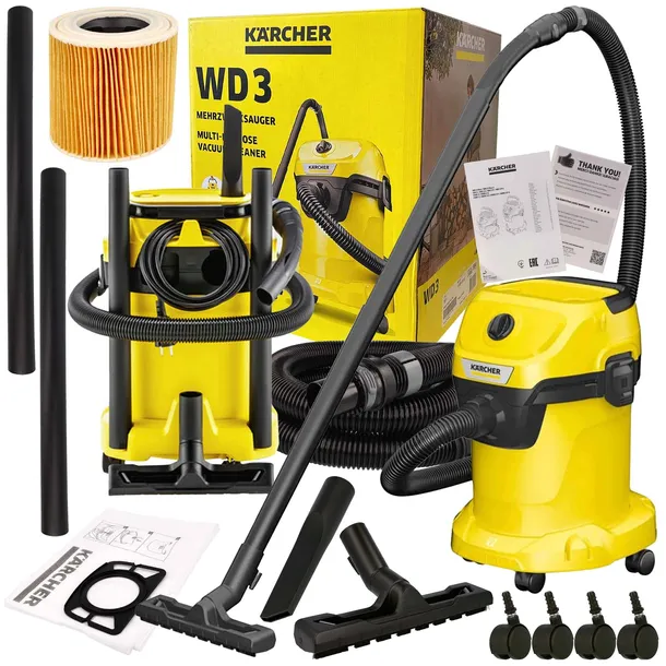 Odkurzacz Karcher WD 3 Przemysłowy Bezworkowy 17L