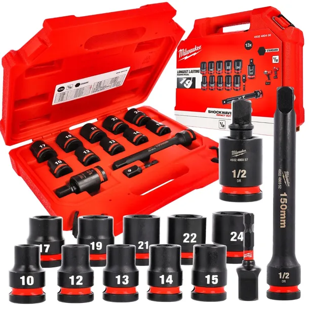 Zestaw nasadek udarowych Milwaukee Shockwave Impact Duty 1/2 13 szt