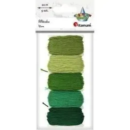 mulina-10m-tonacja-zielona-5-kolorow-titanum