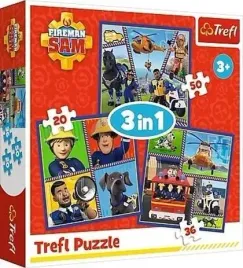 puzzle-3w1-dzien-strazaka-sama-trefl-trefl