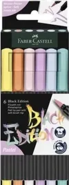 pisaki-pedzelkowe-black-edition-pastel-6-kolorow-faber-castell