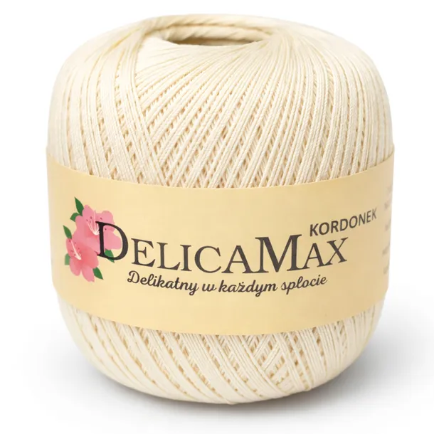 Kordonek DelicaMax 100g(565 m) kolor 102 Ecru Bawełna merceryzowana