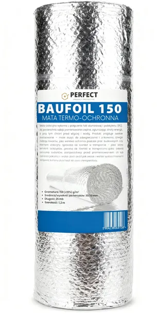 Mata Termoizolacyjna Folia Izolacja ALU DACH BAUFOIL Garaż Podłoga - 30m2