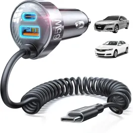 lisen-2e7121-ladowarka-samochodowa-65w-kabel-usb-c-usb-3w1