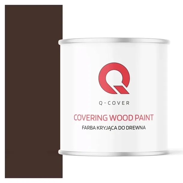 FARBA DO DREWNA KRYJĄCA DRZWI OSB MDF RAL 8017 CZEKOLADOWY BRĄZ SATYNA 2.5L