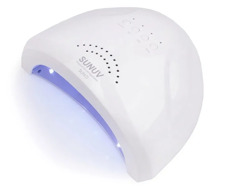 Lampa UV/LED do Manicure SUN1 Biała 48W z Lustrzanym Dnem oryginał SUNUV