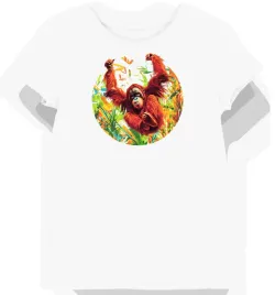 koszulka-damska-biala-z-motywem-orangutana-w-dzungli-s