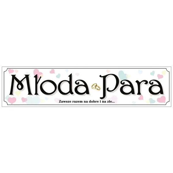 tablica-na-samochod-mloda-para-slub-wesele