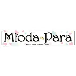 tablica-na-samochod-mloda-para-slub-wesele