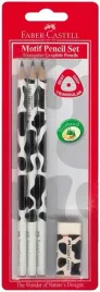 olowek-trojkatny-krowa-3szt-gumka-faber-castell