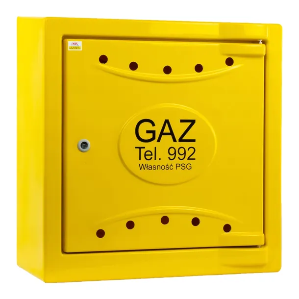Szafka gazowa Z3 600x600x250mm Skrzynka ŻÓŁTA na jeden gazomierz obudowa
