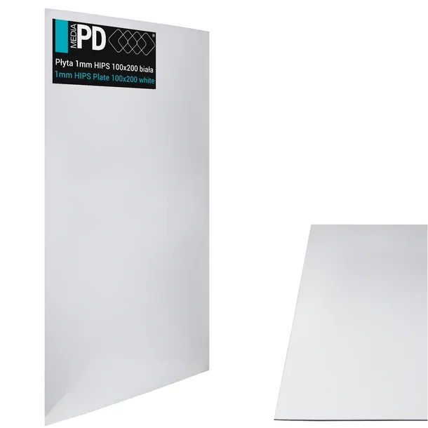 Płyta HIPS Biała 100 x 200cm 1mm Płyta Modelarska Plastikowa Lekka Gładka