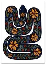 plakat-cyfrowy-do-wydruku-waz-kwiaty-ilustracja