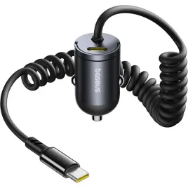 baseus-ladowarka-samochodowa-z-kablem-sprezynowym-usb-c-14m-30w-czarna