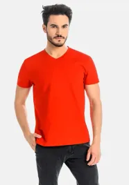 t-shirt-meski-bawelniany-dany-v-czerwony