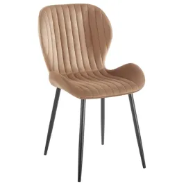 krzeslo-minimalistyczne-cappuccino-do-salony-welurowe-tapicerowane