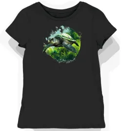 koszulka-damska-czarna-z-nadrukiem-morskiego-zolwia-w-zielonej-muszli-xxl