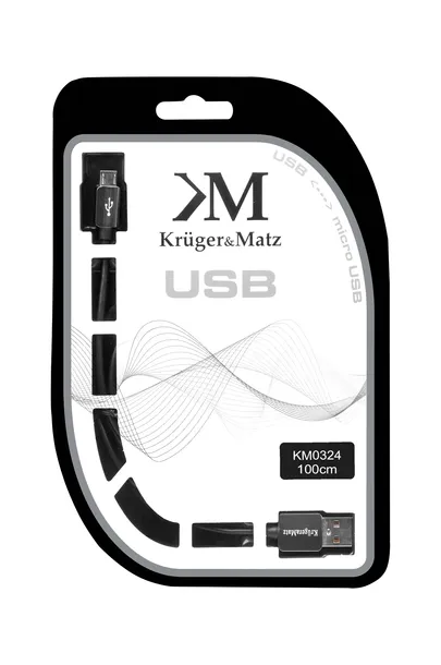 kabel-usb-micro-usb-1m-krugerandmatz-km0324-kolor-czarny