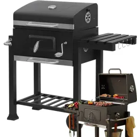 grill-weglowy-ogrodowy-dwa-ruszty-termometr-pokrywa-polka-popielnik-duzy
