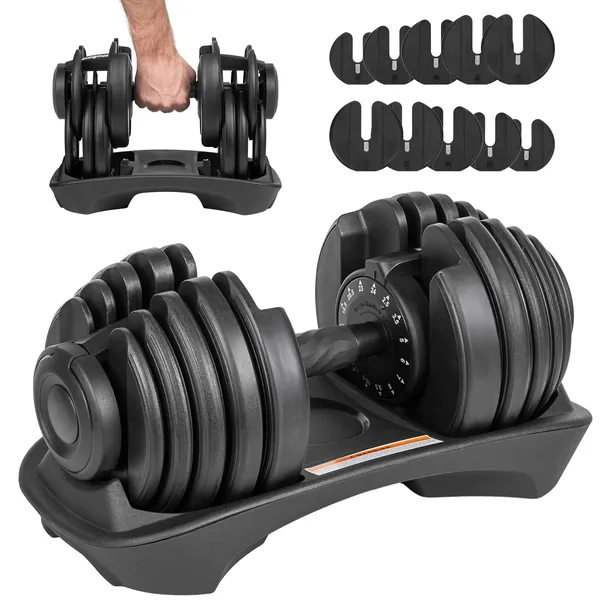 Hantel żeliwny regulowany gumowany obciążenie 24 kg hantle żeliwne Rebel