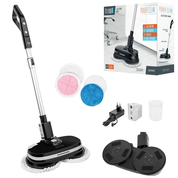 Mop elektryczny Teesa POWER CLEAN zbiornik LED