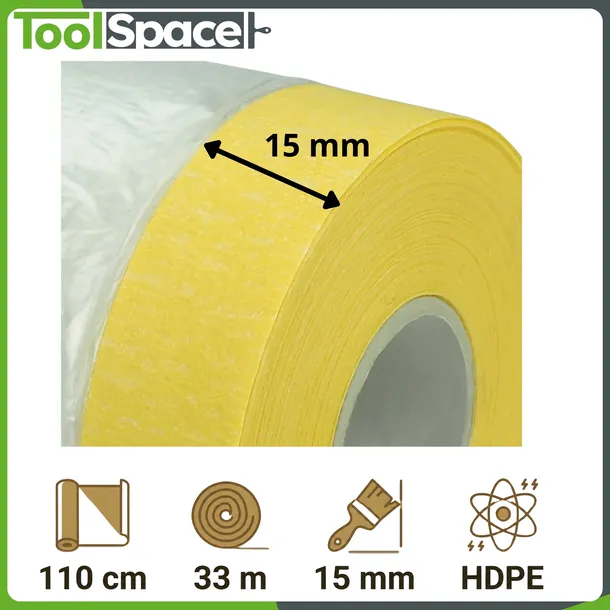 folia-malarska-ochronna-z-tasma-toolspace-110cm-x33m-antychlap-speedy-mask-stan-nowy-stan-opakowania-oryginalne