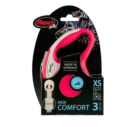 flexi-new-comfort-tasma-xs-3m-do-12kg-czerwona