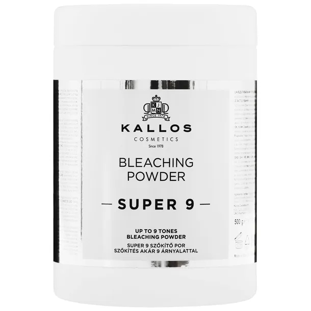 Kallos Super 9 - profesjonalny rozjaśniacz do włosów blond w pudrze, 500g