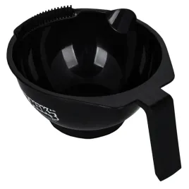 poniks-bm030-miska-do-mieszania-farb-z-grzebykiem-i-podzialka-czarna-450ml