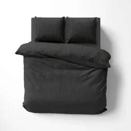 posciel-adamaszkowa-180x200-czarna-jednobarwna-paski-1-cm-pure
