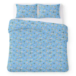 posciel-bawelniana-200x220-niebieska-w-biale-stokrotki-cotton-home