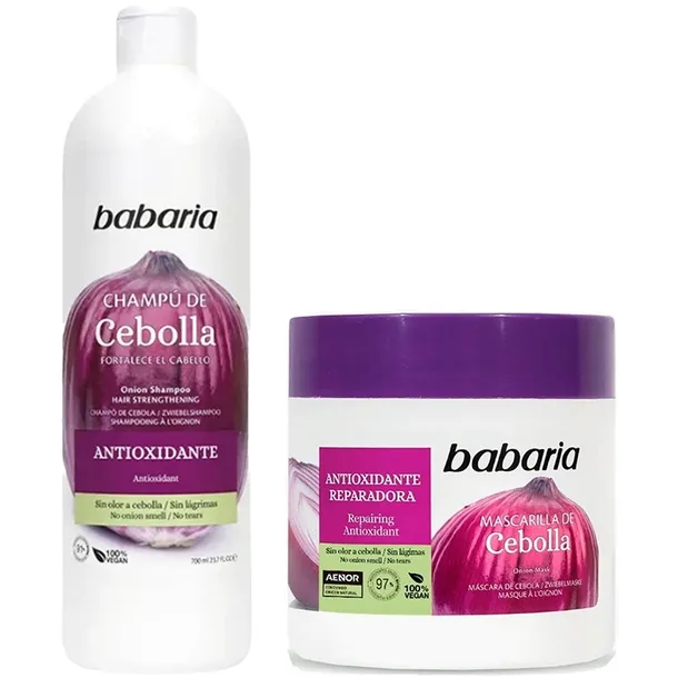 Zestaw Babaria cebulowyj szampon 700 ml + maska do włosów 400 ml