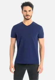 t-shirt-meski-bawelniany-dany-v-niebieski