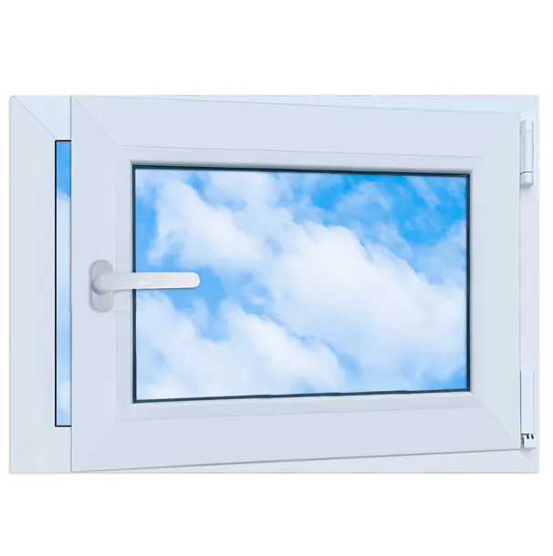 Okno PCV białe 70x50 PRAWE, nowe 700x500 mm rozwierno-uchylne dwuszybowe RU