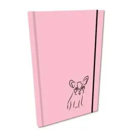 notes-a5-z-gumka-gladki-soft-touch-buldog-rozowy-bee-bee