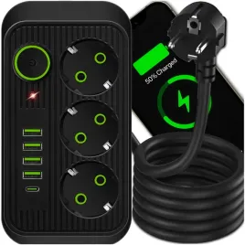 przedluzacz-listwa-zasilajaca-3x-gniazda-230v-5x-usb-ladowarka-usb-c-2m