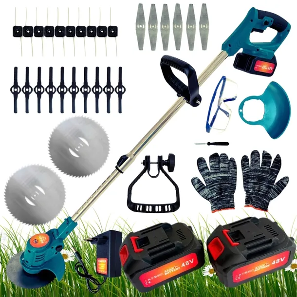 Podkaszarka akumulatorowa 6Ah 2x BIG bateria kosa elektryczna ZESTAW XXL